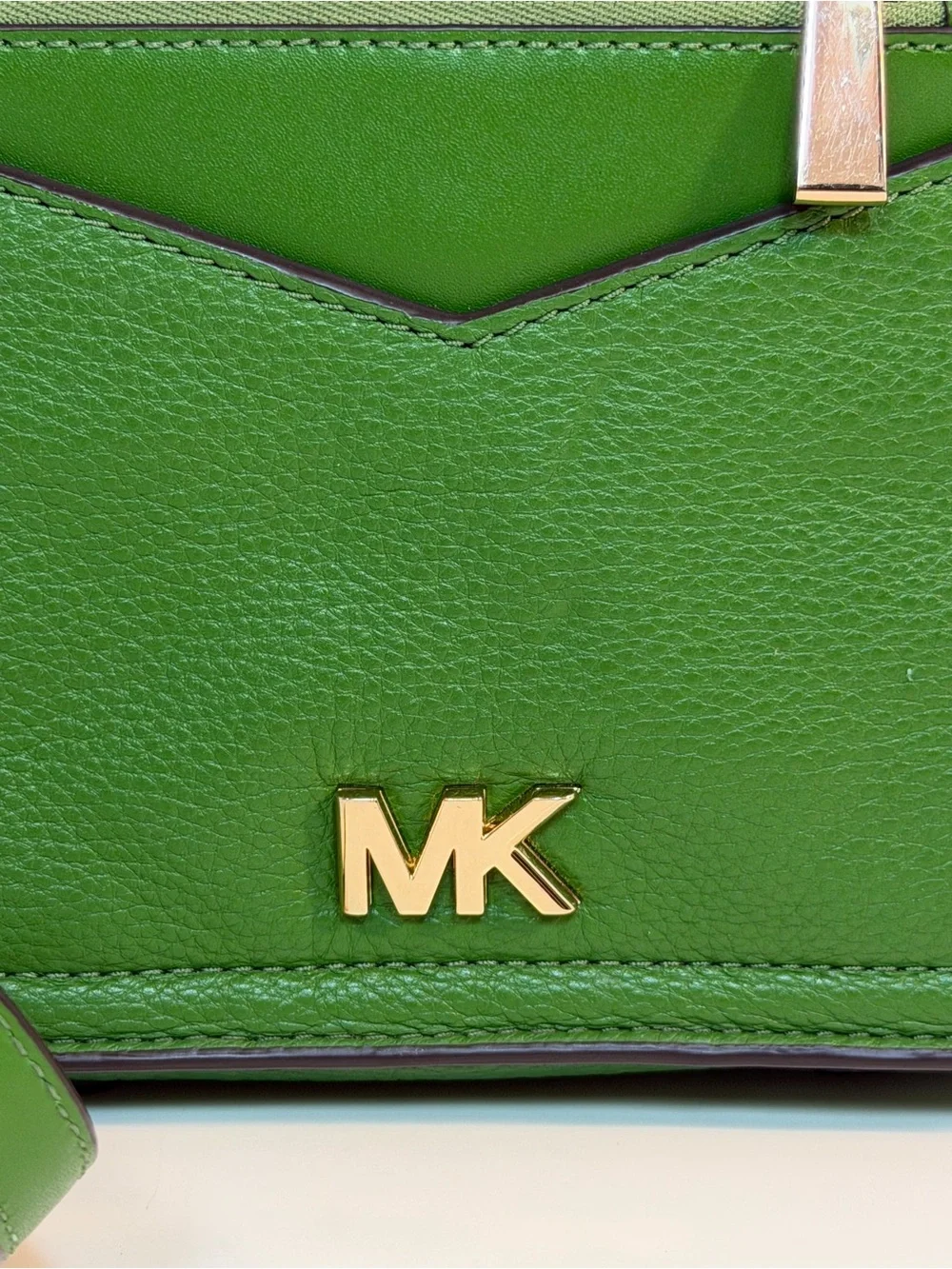 Michael Kors Jessa Small Pebbled Leather Convertible Green Backpack *Nice